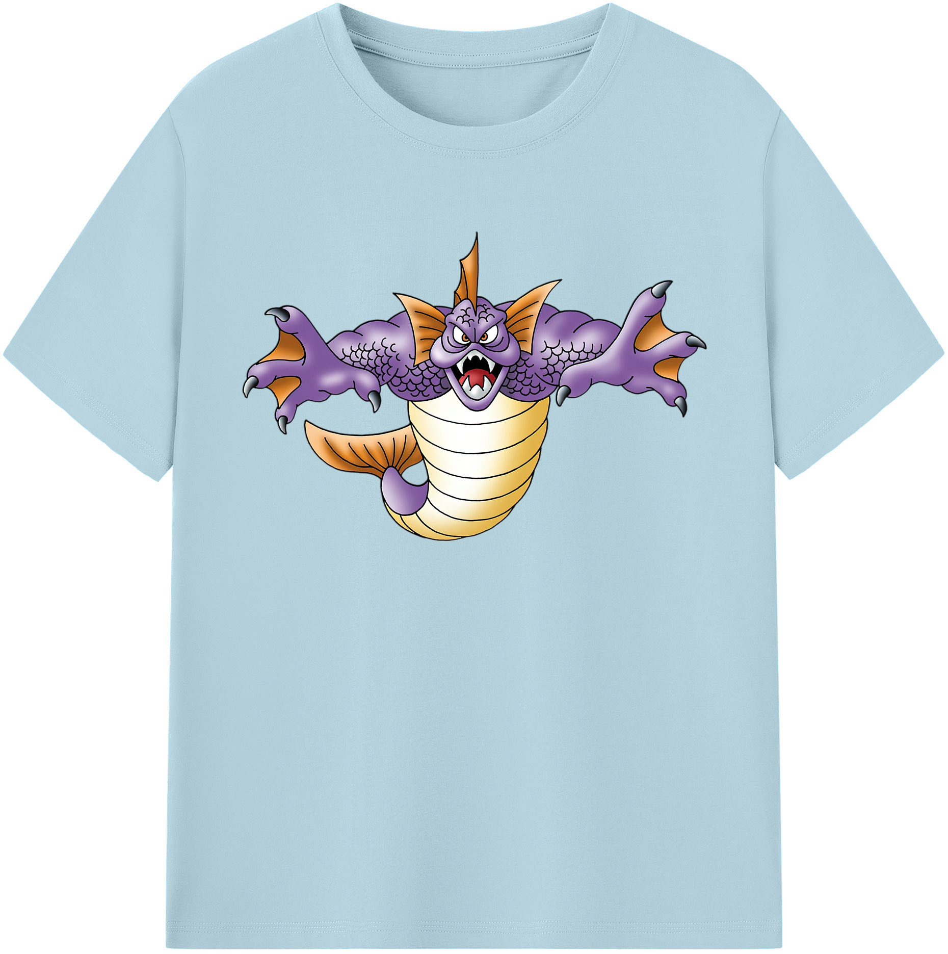 （画像用） ドラゴンクエスト Doragon Kuesuto Dragon Quest 綿100％半袖Tシャツ（フロントプリント）